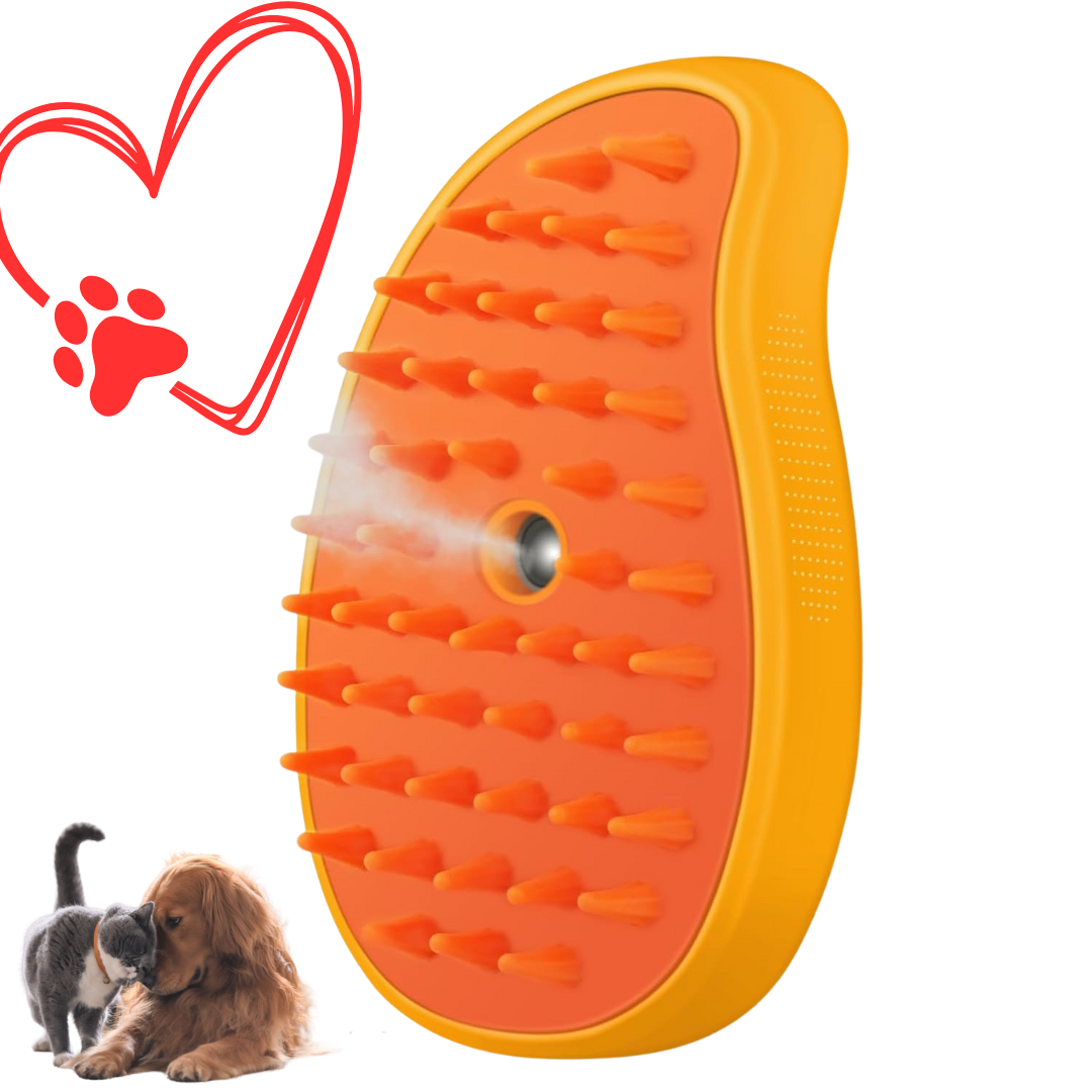 Cepillo a Vapor para Mascotas – Pelaje Suave y Limpio en Minutos