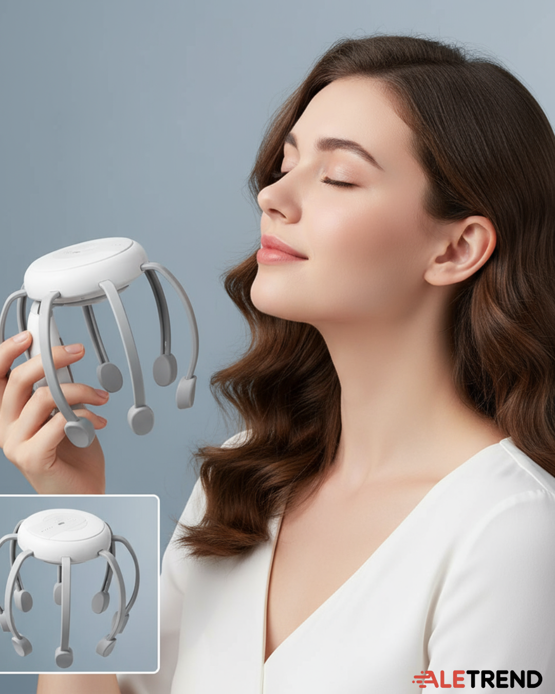 Masajeador Eléctrico de Cuero Cabelludo – 4 Modos | Recargable