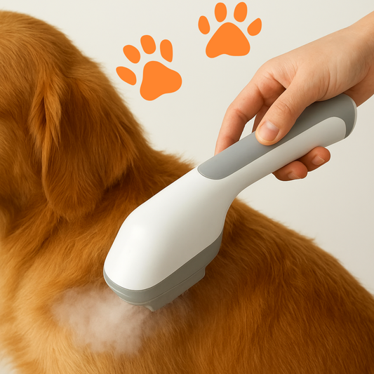 Cepillo a Vapor para Mascotas – Pelaje Suave y Limpio en Minutos