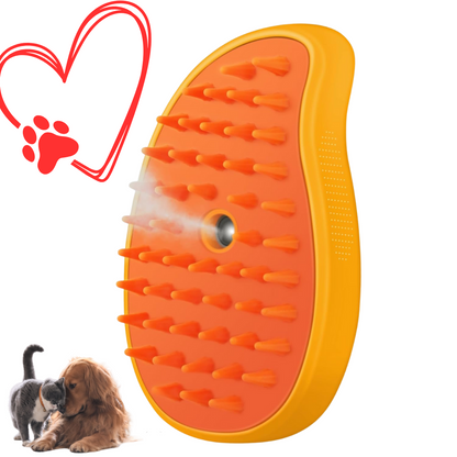 Cepillo a Vapor para Mascotas – Pelaje Suave y Limpio en Minutos