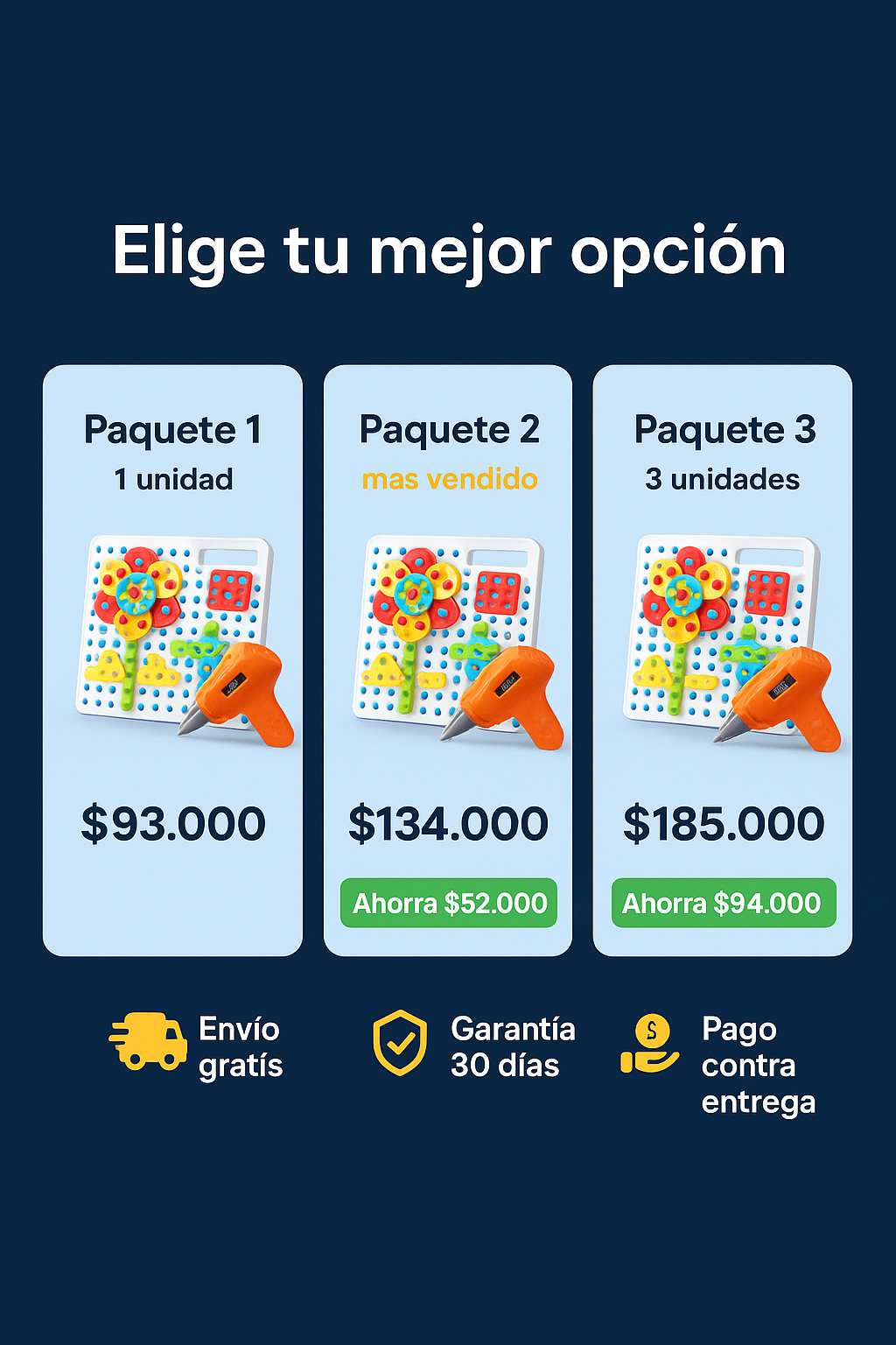 Taladro 3d Para Niños 4 En 1 Juguete